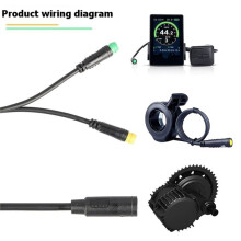 1 to 2 Transfer Cable Thumb Throttle Cable Display for Bafang BBS01/02B BBSHD Thumb Throttle 1T2 Central Motor Accessory