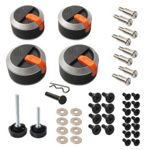 Griddle Control Knob Kit for Blackstone 2177 36 Inch Griddle, 4 Burner Knobs and Hardware Set, Grill Control Knob