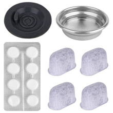 Kit de Limpieza de Retrolavado de 54 mm para : Disco de Retrolavado de Silicona, Cesta Ciega de Metal, 4 Filtros de Agua y 8 Tabletas de