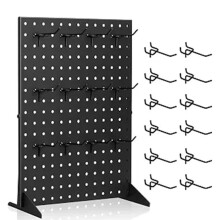 Pegboard-Displaystandaard Metalen Productdisplayrek met 12 Pinhaken voor Ambachtelijke Beurzen, Winkels en Evenementen