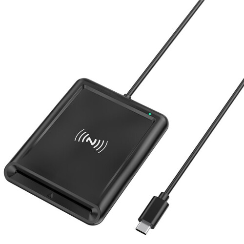 Lecteur NFC Type-C 2-en-1 pour Carte Intelligente Multi-IC ID pour Authentification Sécurisée