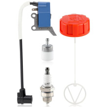 A411001750 Ignition Coil Module for Echo PB-2520 PB2520 PB 2520 Leaf Blowers with Fuel Filter Fuel Cap A10083