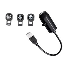 Halloween USB Projection Night Light Skull LED Projector Lamp Spooky Wall Ceiling Decor Holiday Party Ambient Lighting