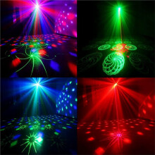 Disco Light DJ Party Lights, Stage Strobe Lights Projector, Sound Activated with Remote Control for Home KTV