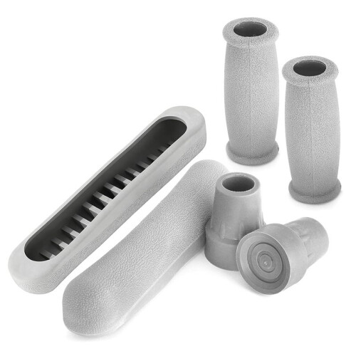 Pés de Muleta Substitutos de 7/8 Polegadas Antiderrapantes, Almofadas de Borracha para Muletas de Caminhada, Pegadores e Capas de Pés