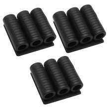 3 Pcs Adhesive Drill Bit Sleeve Organizer for Impact Driver Sturdy Rubber Construction, Peel Stick Easy Mount