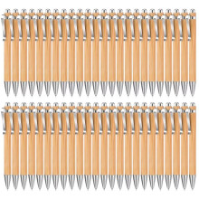 55Pcs Bamboo Pen Wood Ballpoint Pen Thank You Pen Bulk Appreciation Gift for Women Men Teacher Coworker Black