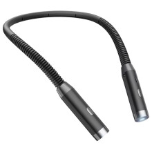 Läslampor för Halsen Läsning i Sängen Böjbar Långvarig Bärbar USB Uppladdningsbar LED-Bokbelysning
