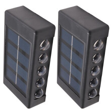 2pcs Solar Outdoor Wall Light Waterproof Garden Decor Lights Down Light Wall Waterproof Wall Washer Solar Lamp