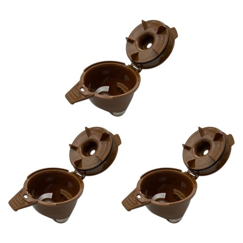 3PCS Brown Single Serve Ground Coffee Brew Basket Filter Compatible for  FlexBrew Coffee Maker