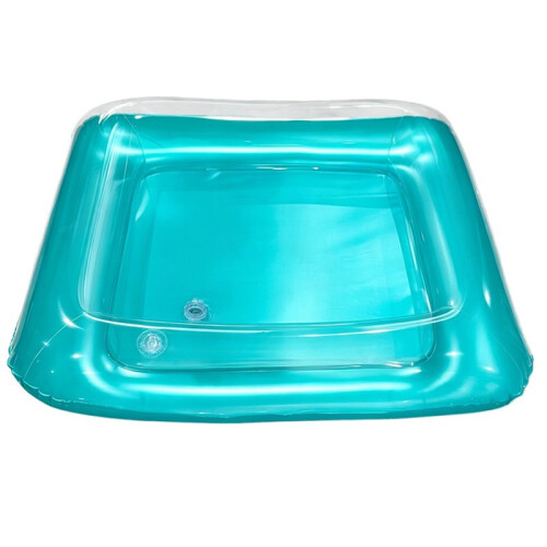 Inflatable Pool Bar: Outdoor Serving Bar with Drain Plug, Ice Table Drink Cooler for Parties