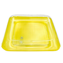 Bar Gonfiabile per Piscina: Bar da Servizio da Esterno con Tappo di Scarico, Raffreddatore per Bevande con Piano Ghiaccio per Feste Giallo