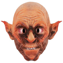 Maschera da Creatura Vampiro Spaventosa - Copricapo Ghoul Realistico per Costume di Halloween Prop A