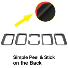 6pcs Front Grill Mesh Inserts Cover Grille Guard Trim Kit for Jimny 19-2024 Car Exterior Accessories Black