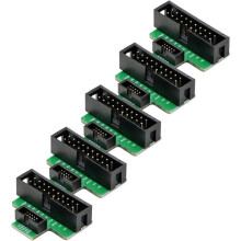 5 St 1,27 mm JTAG-Adapter, Standard 20-Stifts 2,54 mm Till 10-Stifts 1,27 mm för JLINK / SWD