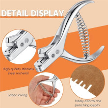 2 Pieces Pattern Notcher Stainless Steel Paper Notcher Punch Tool for Cloth Fabric DIY Garment Paper Notcher Pattern
