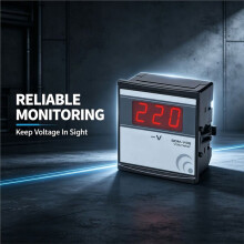 SDM-V96 Digital Voltmeter, Slim Compact, LED Panel Meter