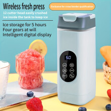 (White) Mélangeur puissant : pilez de la glace, préparez des smoothies et des aliments pour bébé |Vitesses réglables et