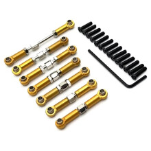 Rc Connecting Rod Tie Rod for 104072 1/10 Metal Upgrade Adjustable Pull Rod Steering Remote Car Parts Accessories C