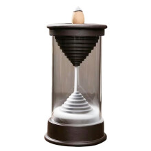 Backflow Incense Burner Waterfall Incense Holder Bracket Flow Incense Cones for Yoga Office Home Decoration