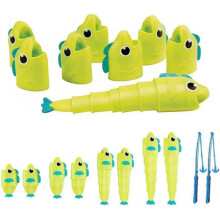 Retractable Fishing Game Toy Set for Kids Interactive Family Party Game Green