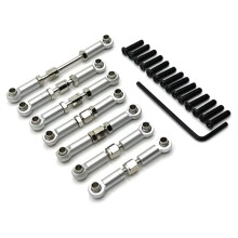 Rc Connecting Rod Tie Rod for 104072 1/10 Metal Upgrade Adjustable Pull Steering Remote Control Car Parts Accessories C