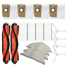 Dust Bags, Filters, Side Brushes, Main Brushes & Mop Cloths for Lydsto R1/R1A/R1 Pro/S1 Robot Vacuum Cleaner Parts 18pcs