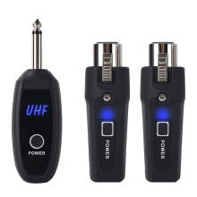 UHF Wireless Microphone Transmitter Receiver System XLR Wireless Mic Adapter Plug and Transmission No Latency Noise
