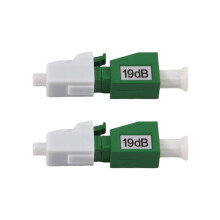 2 Piezas Atenuador de Fibra LC/APC Adaptador de Brida de Atenuador Óptico LC/APC Atenuador de Fibra Óptica FTTH Hembra A Macho 19dB