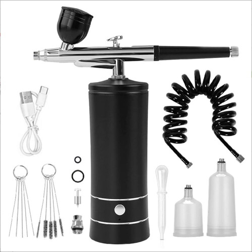 Kit de Aerógrafo Compressor Recarregável, Alta Pressão
