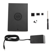 For OrangePi 4PRO Metal Case Enclosure for OrangePi 4PRO Compatible Expansion Board Fan Active Cooling EU Plug