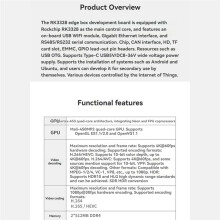 RK3328 Industrial Computer Computing Box Ethernet Wi-Fi CAN 2-in 2-Out WiFi Ethernet Controller