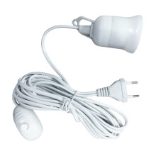 10M LED-Lampenfassungsverlängerung E27 für Zelt- und Schlafzimmerbeleuchtung, Adapter für E27-Lampenfassung mit Schalter und EU-Stecker