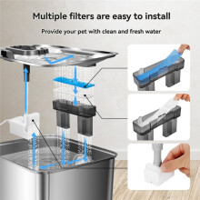 Pet Water Fountain Filters Replacement for SIBAYS & Kastty 15L Dog Water Fountain Filters Pre-Filters Pump Sponges