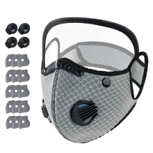 Wiederverwendbare Staubmaske mit Filter, Verstellbarer Schutzbrille und 15 Filtern. Ideal für Holzarbeiten und Radfahren. Atmungsaktiv und