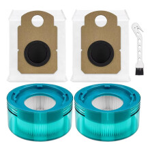 HEPA Post Filter+ Dust Bag Replacement Compatible with V10 Optic / V10 Konical Cordless Vacuum Cleaner Washable Spare Parts