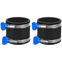 2 Piezas 70337 2-1/2" Manguito Flexible de Control de Polvo con Abrazaderas de Manguera Ajustables, Acoplador de Manguito de Goma para Conector de