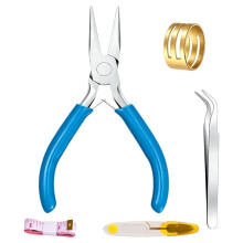 Alicates para Joyería Alicates de Nariz para Hacer Joyas, Alicates de Acero de 4.5 Pulgadas con Mandíbula Suave para Reparar Joyas y Alambre