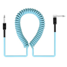 6m Coiled Guitar Cable L-S Coil Electric Instrument Cable Curly Instrument Cable Stretchable