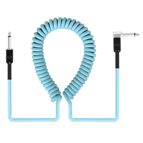 6m Coiled Guitar Cable L-S Coil Electric Instrument Cable Curly Instrument Cable Stretchable