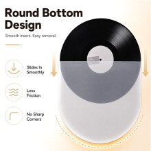 50 Stuks Vinyl Platenhoezen Binnenhoezen, 12" Antistatische LP Hoezen met Ronde Bodem, Stof- en Krasbescherming voor Platen