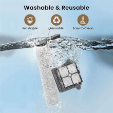 8PCS Main Brush Filter Set for  Floor One S6 / S6 Pro / S7 / S7 Pro / S7 Flashdry Wet Dry Vacuum Replacement Parts