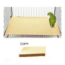 50 STKS Grindvoeringpapier voor Vogelkooi, 11x17 in Vogelkooivoeringpapier-Grindpapier Speciaal voor Vogelkooi in Zeezand