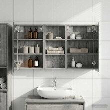vidaXL Badezimmerschrank-Set 3 stk. 110 x 10,5 x 60,5 cm Holzwerkstoff