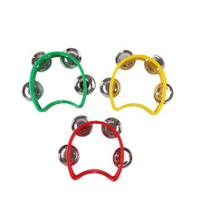 10PCS Tamborines Musical Instrument Noise Makers Percussion Tambourine 4 Bells Handheld Percussion Drum Tambourine D
