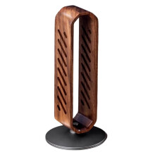 Supporto Girevole per Cuffie In Legno di Noce, Supporto per Cuffie Over-Ear, Organizer da Scrivania per Riporre e Mostrare Apparecchiature Audio, Idea