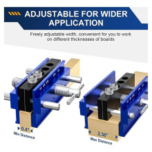 Self Centering Dowel Jig Kit, Drill Guide Jig Block for Straight Holes 6PCS Drill Bushings, for Woodworking, Adjustable