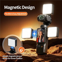 3 St. Magnetisk Selfie Fyllningslampa för för Osmo Pocket 3 Uppladdningsbar för LED Fyllningslampa med 3 Färglägen