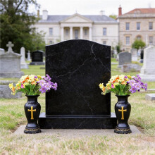 Waterproof Cemetery Grave Vase Resin Memorial Flower Holder Outdoor Grave Decoration for Garden Remembrance A