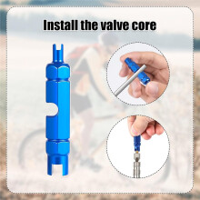 Valve Core Repair Kit for Presta Removal Tool for Bike Tire Application 4 Valve Cores 4 Valve Core Caps 4 Nuts 2 Caps